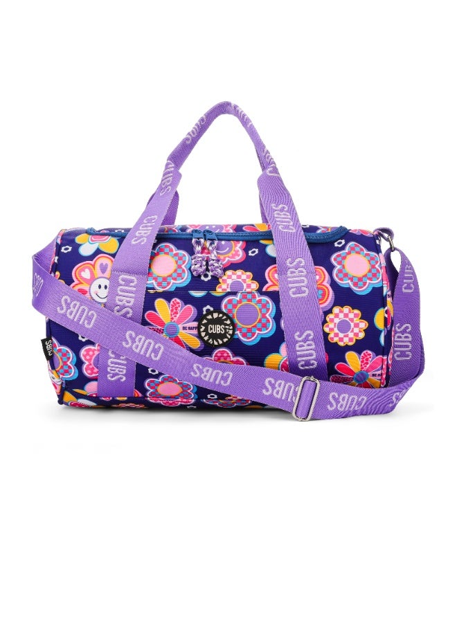 Cubs Deep Purple Roses Medium Duffel - Image 3